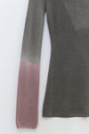 SWAYING/KNIT tie-dyed thin wool long-sleeved top SW24SS1T60 green